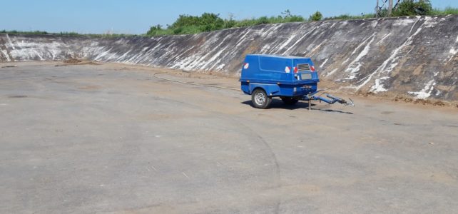 Beschichtung eines Fahrsilos Fahrsilo Beschichtung Silobeschichtung